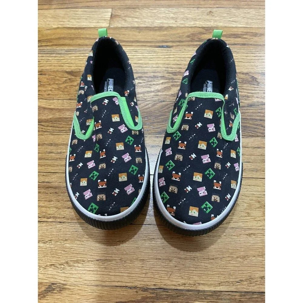 Minecraft Boys Slip On Shoes Flats Size 5 Microsoft 2024 Casual Sneakers